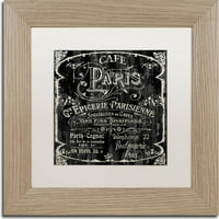 Трговска марка ликовна уметност Париз Бистро VI Канвас уметност по пекара во боја, бела мат, рамка за бреза