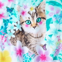 Маичка со цветни мачки на мали девојчиња