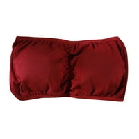 Женска обвивка цевка горната сунѓерска подлога дното на безжична боја, цврста боја чипка долна облека за долна облека