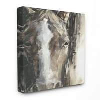 Tuphell Industries коњски очи бело кафеаво животно сликарство платно wallидна уметност, 40, Byethan Harper