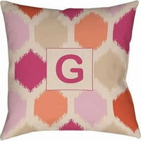Декоративна перница за батик монограм, розова