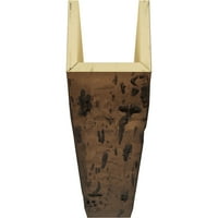 Ekena Millwork 12 W 12 H 14'l 3-страничен пеки кипарис ендуратан фау дрво тавански зрак, премија на возраст