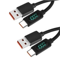 Урбан USB C ДО USB C кабел 3.3 ft 7A 100W, 2Pack, USB 2. За Да Напишете Ц Кабел За Полнење Брзо Полнење За Samsung Galaxy Tab