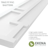 Ekena Millwork 12 W 43 H TRUE FIT PVC HASTINGS FIXED MONT SULTERS, VIRIDIAN GREEN