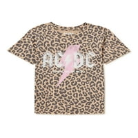 Грејсон Социјални девојки ACDC Leopard Graphic маица