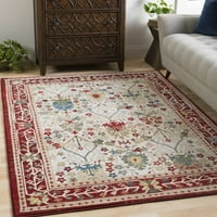 Уметнички ткајачи Ориентална традиционална област килим, црвена боја