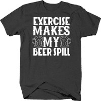Вежба го прави моето пиво да се истури со чаши од пенести мрзливи маички за пиење за мажи мала темно сива боја