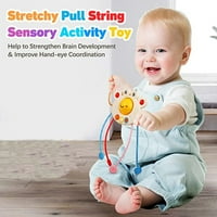 Бебе Сензорни Играчки За Мали Деца 1-3, Рак Форма Силиконски Повлечете Стринг Активност Играчка За Бебиња Месеци+, Развивање