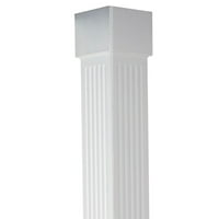 Ekena Millwork 10 W 12'H Craftsman Classic Square Non-Tapered Fluted Column W стандарден капитал и база