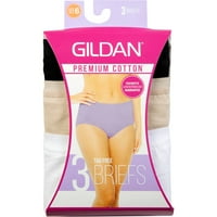 Gildенски женски ознаки бесплатни премиум памучни панталони за бикини, 3 пакувања