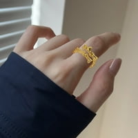Keusn прстен за свадба прстен прилагодлив прстен сребрена тон женски девојки lубовници подароци w