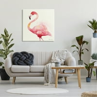 Tuphel Minimal Flamingo Bird Atquolor Awnals & Insects, галерија за сликање завиткано платно печатење wallидна уметност