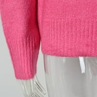 Тосми Џемпери За Жени Дами Winter Зима Едноставен Еднобоен Плетен Џемпер Пуловер Есенски Џемпер