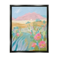 Студената пустина кањон живописни кактуси за пејзаж сликарство црна пловила врамена уметничка печатена wallидна уметност