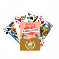 Среќен Денот На Вљубените Срце Ангел Кралската Флеш Покер Игра Со Карти