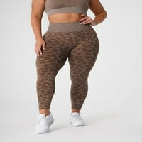 Леопард Шема Јога Хеланки, Шупливи Еластични Панталони За Подигнување На Задникот Со Висок струк, Женска Активна Облека
