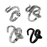 Декоративни прстени со прсти во прсти во форма на прсти во форма на змија
