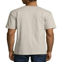 Машка маица за кратки ракави за кратки ракави на екипажот за мажи и големи мажи, до 6xl, до 6xl