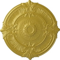 1 2 OD 1 2 P таванот медалјон, богато злато со рачно насликани