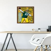 Green Bay Packers - Постер за wallидови на Арон Роџерс, 14.725 22.375