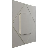 Ekena Millwork 5 8 W 5 8 H Aubrey Endurawall Декоративен 3Д wallиден панел, текстурирано метално сребро
