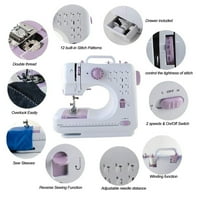 Домашна преносна мини електрична машина за шиење за почетници во домаќинството, шевови, брзини, нови