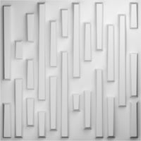 Ekena Millwork 5 8 W 5 8 H Stagged Brick Endurawall Decorative 3D Wallиден панел, бел