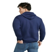 Hanes Essentials Men's Ecosmart Fleece Full Zip Hoodie, големини до 3XL