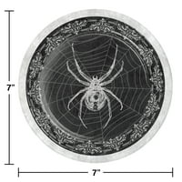 Креативно претворање на пајакот за Ноќта на вештерките 7 Број на таблички за десерт за хартија