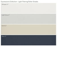 Колекција на сопствени изрази, ролери за филтрирање на безжична светлина, светло сива, должина од 1 4 ширина 72