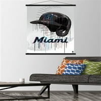 Мајами Марлинс - Постери за wallидови за капење со магнетна рамка, 22.375 34