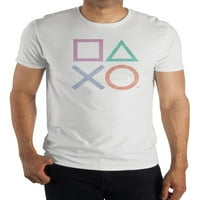 Копчиња за контролор на PlayStation Controller Машка и голема машка бела графичка маица