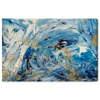 Wynwood Studio Canvas Manana y Mar Апстрактна боја wallидна уметност платно печати сина 24х16