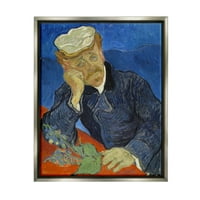 Д -р Пол Гачет Ван Гог Портрет Ботанички и цветно сликарство сјај сиво врамен уметнички печатен wallид
