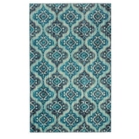 Mohawk Home Prismatic Rialto Вода Преодна украсна прецизна печатена област килим, 5'x8 ', Teal