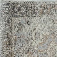 Космолизирање од страна на космополитската месечина MS10B Шепот бел племенски марокански бела област килим, 2'2 x8 '